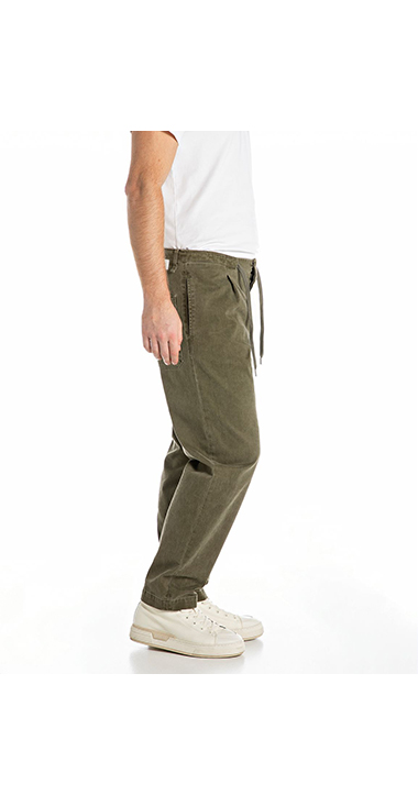 リラックステーパード コットンツイルジョグパンツ｜REPLAY リプレイ